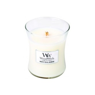 WoodWick White Tea & Jasmine Vase (White Tea & Jasmine) - Scented candle 85 g