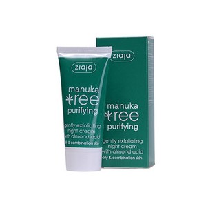 Ziaja Night Cream Gently Exfoliating Manuka Tree Purifying 50 ml