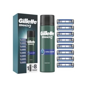 Gillette Gillette Mach3 Extra Comfort Shave Gel Set ( 8 pcs ) 200 ml