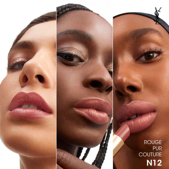 Yves Saint Laurent Rouge Pur Couture Caring Satin lūpų dažai - Satininiai lūpų dažai 3,8 g Nude