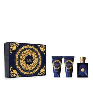 Versace Dylan Blue rinkinys EDT 50 ml, dušo želė Dylan Blue 50 ml ir balzamas po skutimosi Dylan