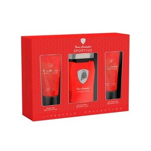 Lamborghini Sportivo Dovanų rinkinys EDT 125 ml, dušo želė 100 ml and After Shave Balsam (after