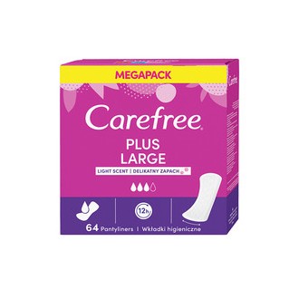 Carefree Plus Large Panty liners (mild scent) 64 vnt.