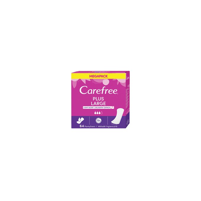 Carefree Plus Large Panty liners (mild scent) 64 vnt.