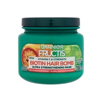 GARNIER Fructis Vitamin & Strength Biotin Hair Bomb Mask - stiprinanti kaukė silpniems, linkusiems