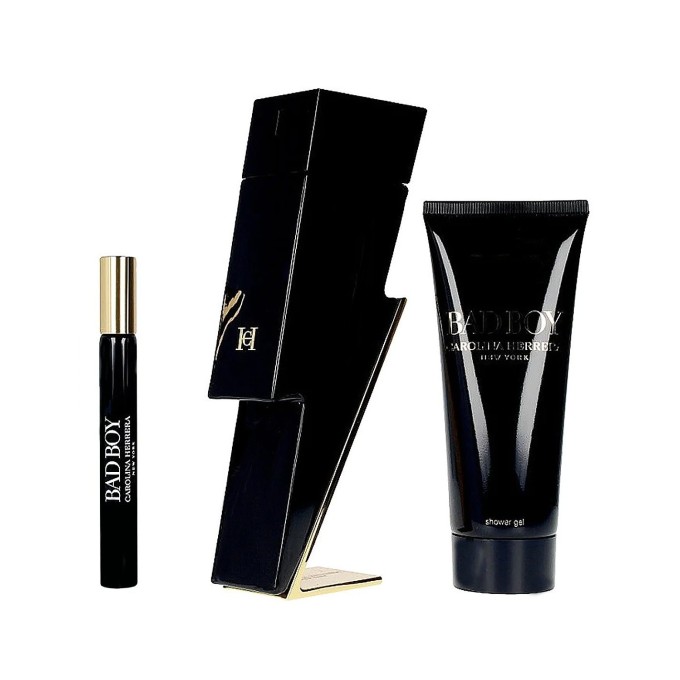 Carolina Herrera Bad Boy Dovanų rinkinys EDT 100 ml, dušo želė 100 ml ir mini EDT 10 ml vyrams