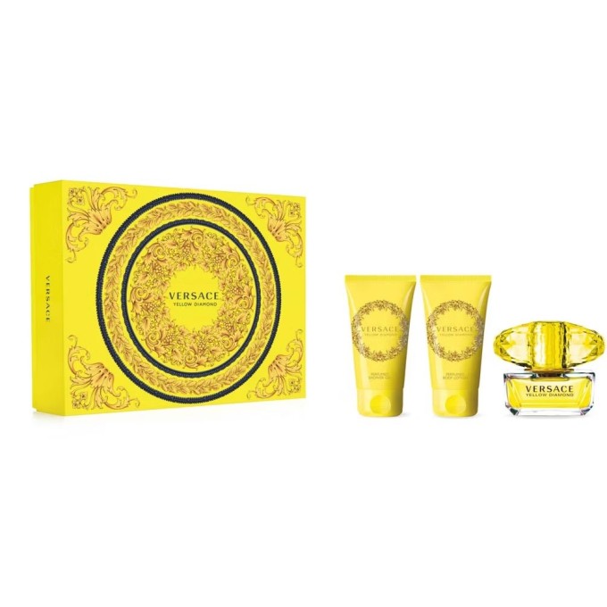 Versace Yellow Diamonds rinkinys EDT 50 ml dušo žele 50 ml ir kūno losijonas 50 ml