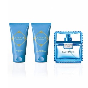 Versace Man Eau Fraiche rinkinys EDT 50 ml dušo želė Man Eau Fraiche 50 ml balsamas po skotimusi