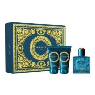 Versace Eros rinkinys - 50 ml EDT, dušo želė Eros 50 ml, balsamas po skotimusi Eros 50 ml vyrams