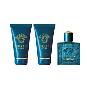 Versace Eros rinkinys - 50 ml EDT, dušo želė Eros 50 ml, balsamas po skotimusi Eros 50 ml vyrams