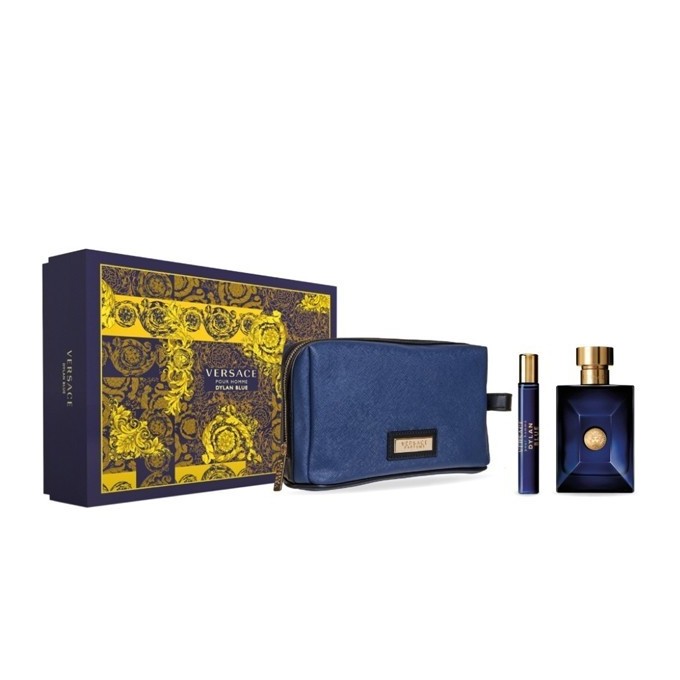 Versace Dylan Blue rinkinys EDT 100 ml + EDT 10 ml + kosmetinė