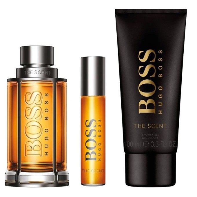 Hugo Boss The Scent Dovanų rinkinys EDT 100 ml, EDT 10 ml ir dušo želė 100 ml vyrams