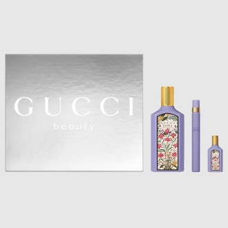 Gucci Flora Gorgeous Magnolia dovanų rinkinys moterims - EDP 100 ml, mini EDP 10 ml ir mini EDP 5 ml
