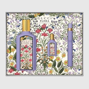 Gucci Flora Gorgeous Magnolia dovanų rinkinys moterims - EDP 100 ml, mini EDP 10 ml ir mini EDP 5 ml
