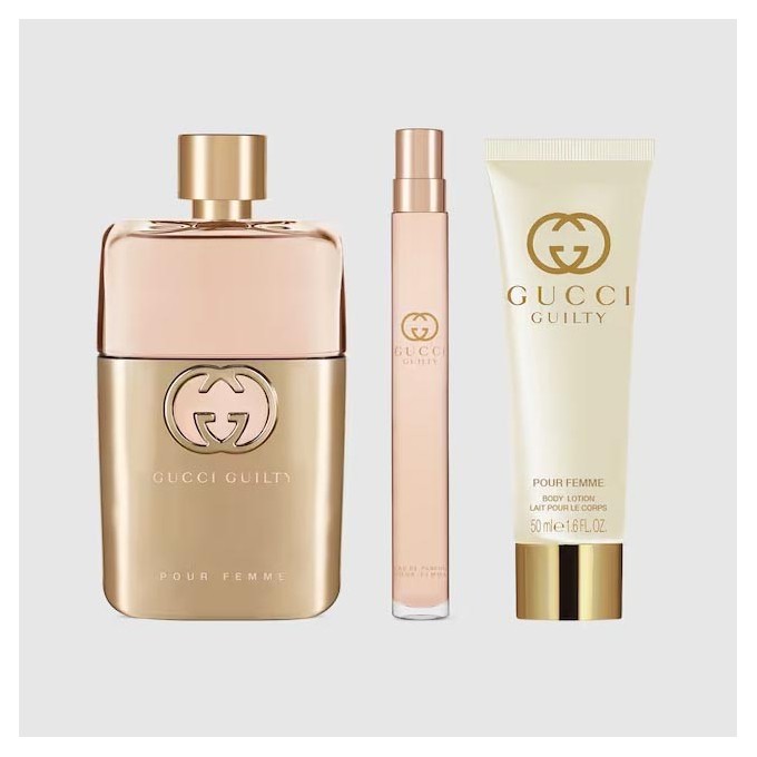 Gucci Guilty Pour Femme Gift Set EDP 90ml, Body Lotion 50ml and Mini E
