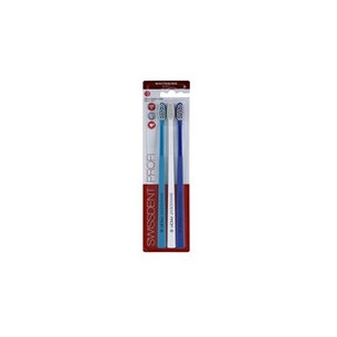 Swissdent Whitening Trio Soft Set (2 + 1 FREE turquoise + white + dark blue) - Toothbrush Set