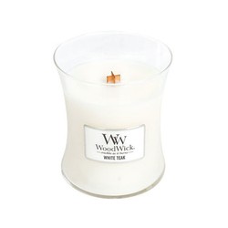 WoodWick White Teak Vase (White Teak) - Scented candle 275 g