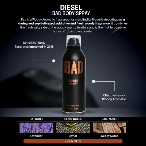 Diesel Bad dezodorantas, 200 ml