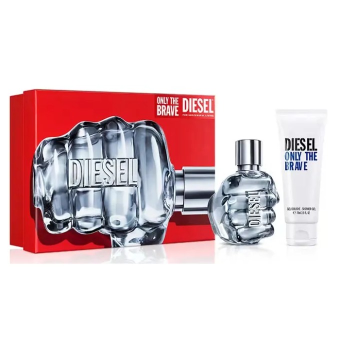 Diesel Only The Brave Gift set EDT 50 ml and shower gel 75 ml vyrams