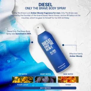 Diesel Only The Brave Body Spray 200 ml