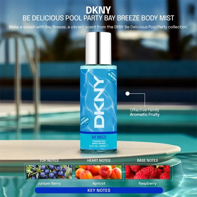 DKNY Be Delicious Pool Party Bay Breeze Body Spray - kūno dulksna, 250 ml