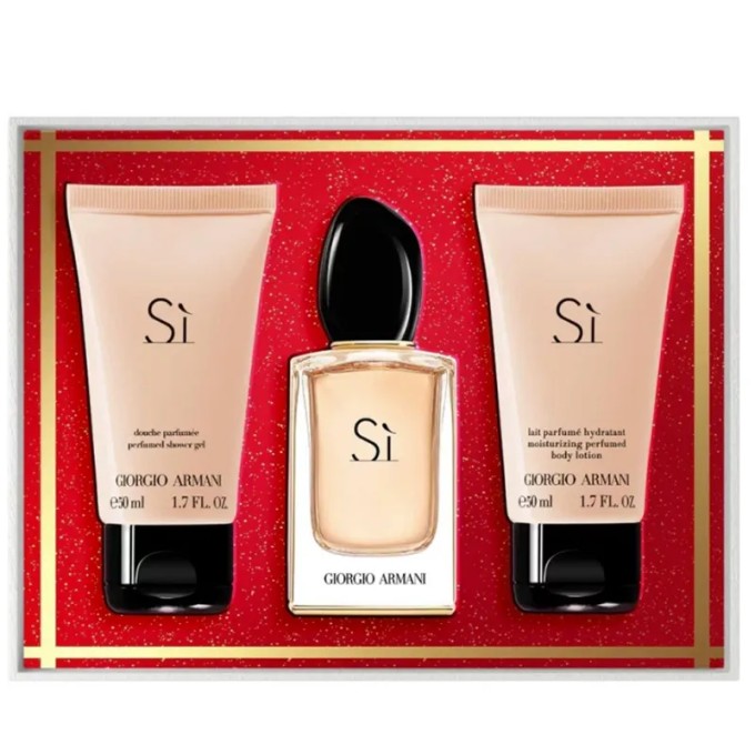 Armani Sí Gift set EDP 50 ml, shower gel 50 ml and body lotion 50 ml moterims
