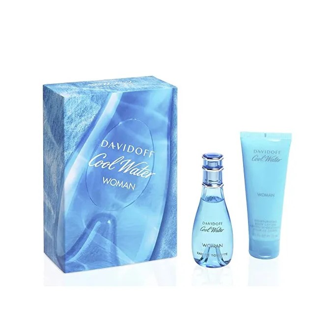 Davidoff Cool Water Woman rinkinys - EDT 30 ml + kūno losjonas 75 ml
