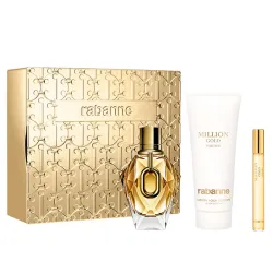 Paco Rabanne Million Gold for Her Gift set EDP 90 ml, miniature EDP and body lotion 100 ml moterims