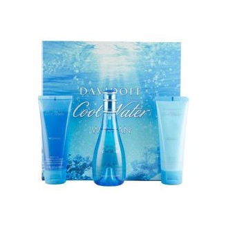 Davidoff Cool Water Woman Great Gift Set EDT 100 ml body lotion 75 ml Cool Water and Cool Water