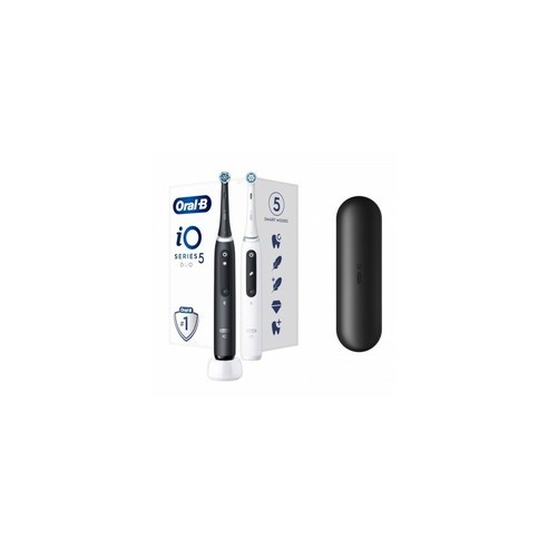 Oral B IO Series 5 Matt Black + Quite White Duo Pack Toothbrush