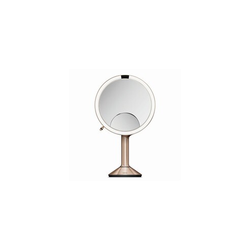 Simplehuman Rose Gold Sensor Trio - Cosmetic mirror with touch control of lighting intensity