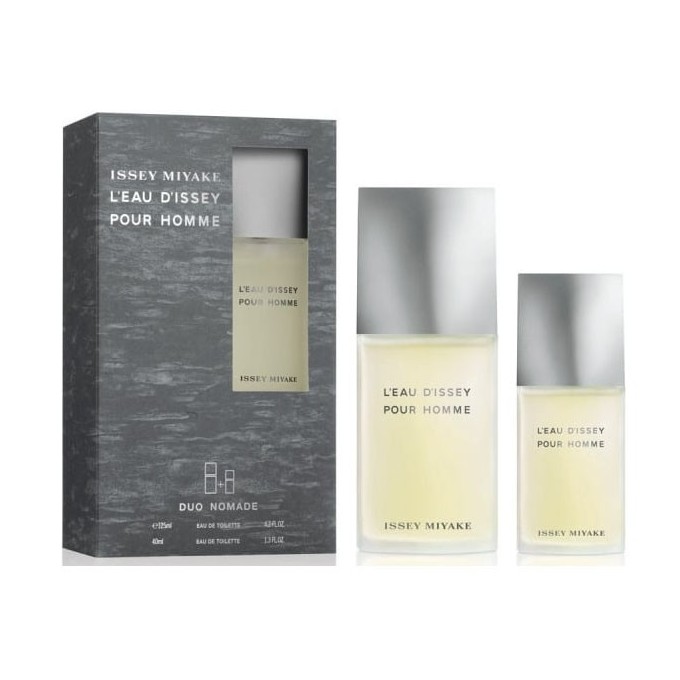 Issey Miyake L´Eau D´Issey Pour Homme Gift Set EDT 125 ml and Pocket Package EDT 40 ml vyrams