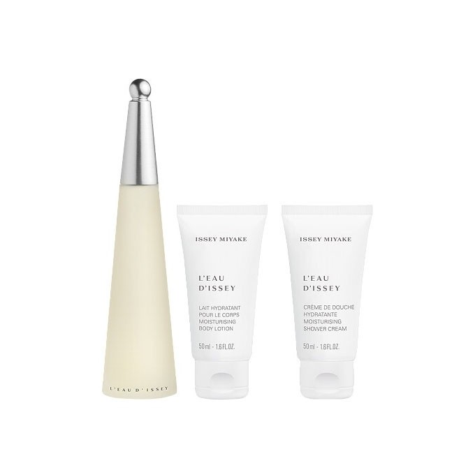Issey Miyake L`Eau D`Issey Gift Set EDT 50 ml kūno losjonas l`Eau D`Issey 50 ml and Shower Cream 50