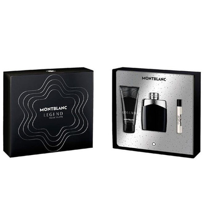 Mont Blanc Legend Gift Set - dovanų rinkinys vyrams - EDT 100 ml, dušo želė 100 ml ir mini EDT 7.5