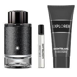 Mont Blanc Explorer Gift set EDP 100 ml, shower gel 100 ml and miniature EDP 7,5 ml vyrams
