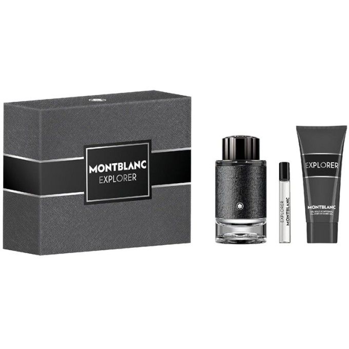 Mont Blanc Explorer Gift set EDP 100 ml, shower gel 100 ml and miniature EDP 7,5 ml vyrams
