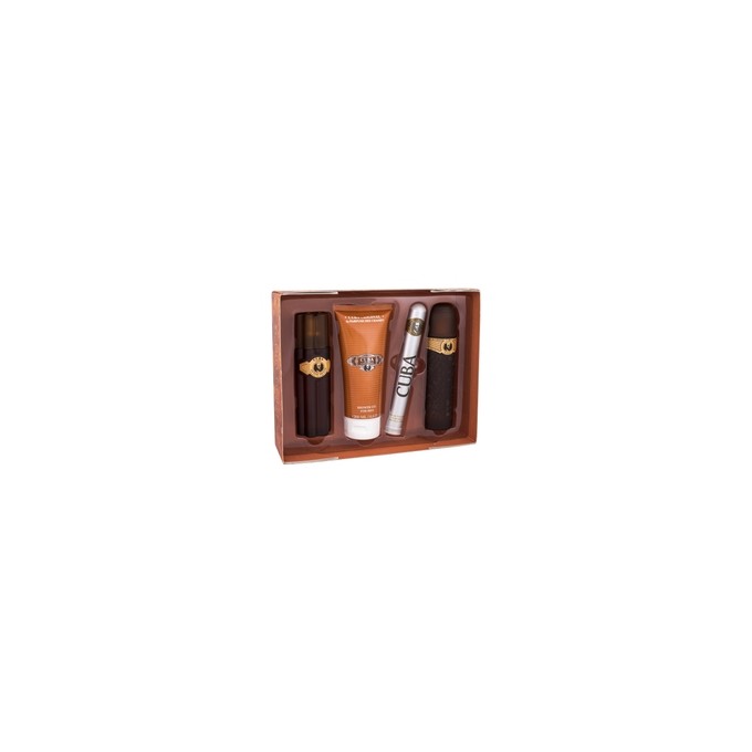 Cuba Cuba Gold Gift Set EDT 100 ml, After Shave Cuba Gold 100 ml, Shower Gel Cuba Gold 200 ml and