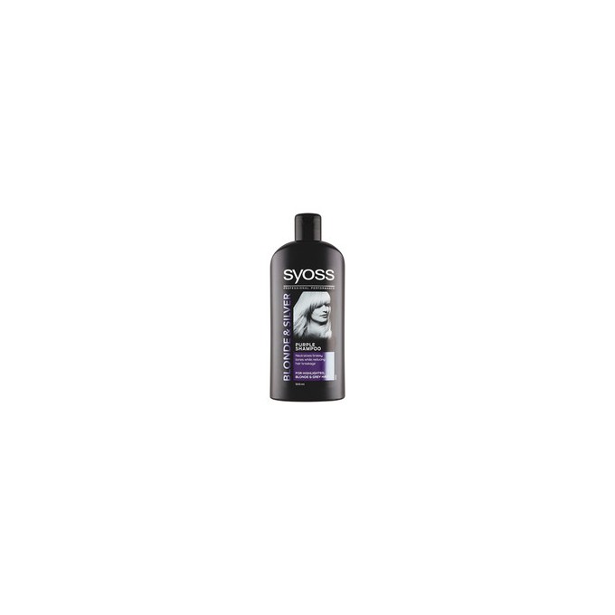 Syoss Blonde & Silver Purple Shampoo - Shampoo for highlighted, blonde and gray hair 440 ml
