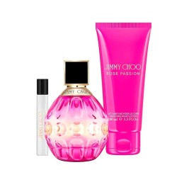 Jimmy Choo Rose Passion dovanų rinkinys – EDP 100 ml, mini EDP 7,5 ml ir kūno losjonas 100 ml