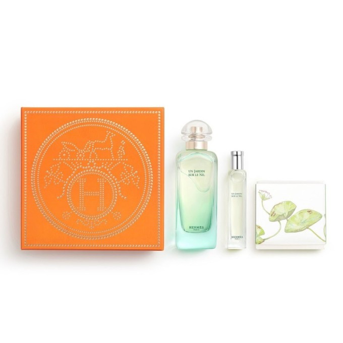 Hermes Un Jardin Sur le Nil Gift Set EDT 100 ml, EDT 15 ml and Solid Soap 5 g unisex