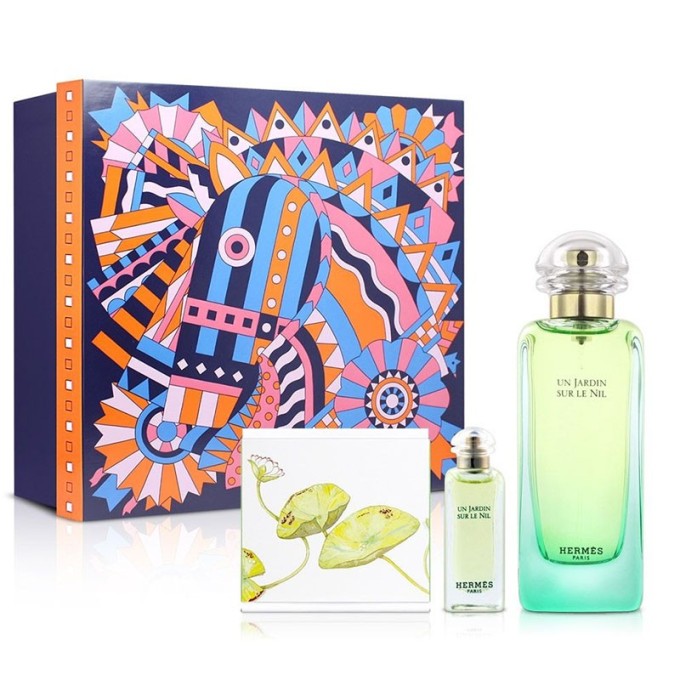 Hermes Hermes Un Jardin Sur Le Nil Gift Set EDT 100 ml, Solid Soap 5 g and Mini EDT 7.5 ml unisex