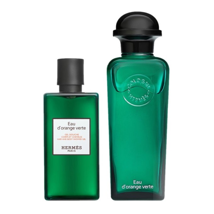 Hermes Eau d'Orange Verte EDC gift set 100 ml and dušo želė 80 ml vyrams