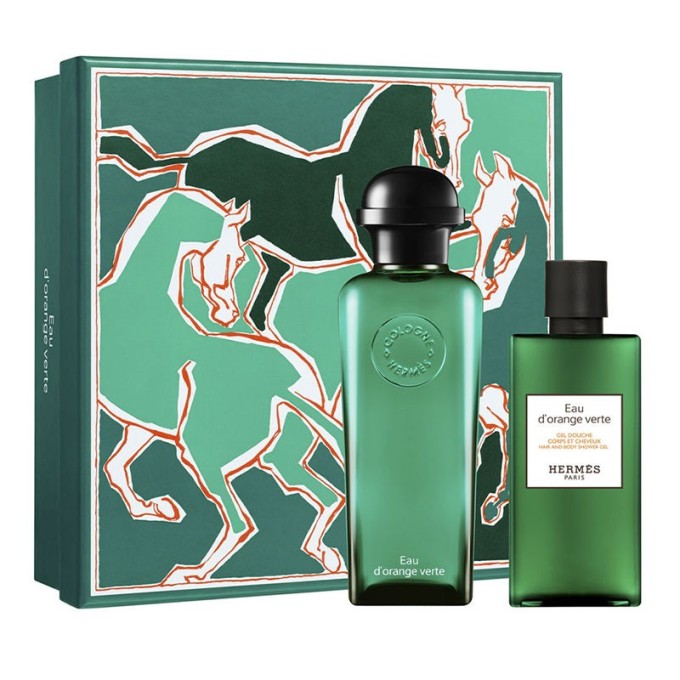Hermes Eau d'Orange Verte EDC gift set 100 ml and dušo želė 80 ml vyrams