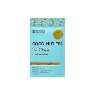 Delhicious Coco-Nut-Tea For You Coconut Black Tea Body Scrub - Body peeling 100 g