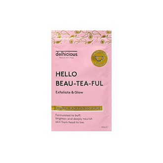 Delhicious Hello Beau-Tea-Ful Original Black Tea Body Scrub - Body peeling 100 g