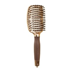 Olivia Garden NanoThermic Flex Boar - Flat hair brush with 100% boar and ionic bristles