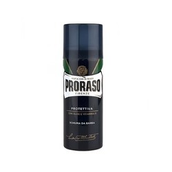 Proraso Blue Shaving Foam - Shaving foam with aloe vera and vitamin E. 
