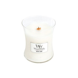 WoodWick White Teak Vase (White Teak) - Scented candle 85 g