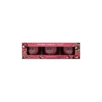 Yankee Candle Black Cherry Gift set of votive candles in glass 37 g
