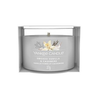 Yankee Candle Smoked Vanilla & Cashmere ( kouřová vanilka a kašmír ) - Votivní svíčka ve skle 37 g